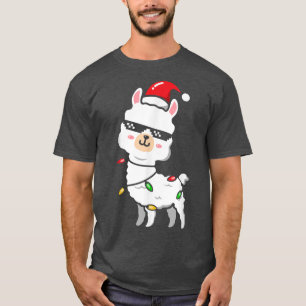 Christmas Llama Fairy Lights, Family Outfit Alpaca T-Shirt