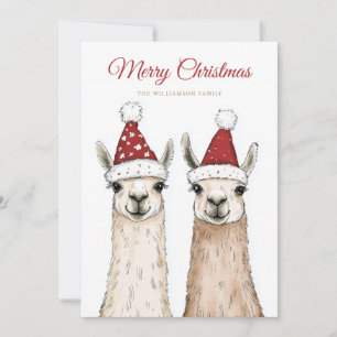 Christmas Llama Family Holiday Card