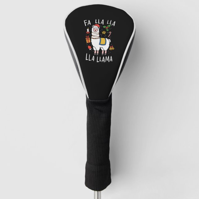 Christmas Llama    Golf Head Cover (Front)