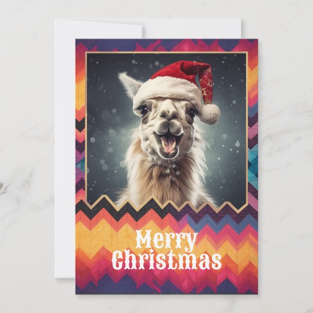 Christmas Llama Holiday Card (Front)