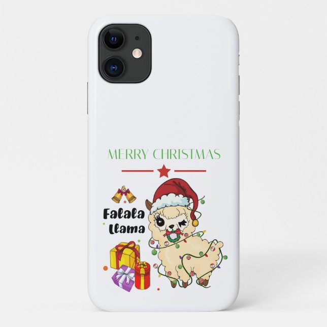 Christmas Llama iPhone 11 Case (Back)