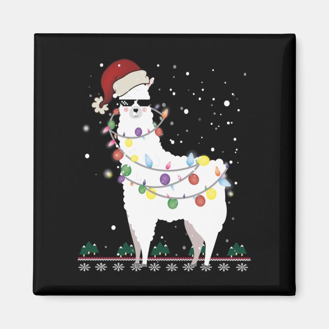 Christmas Llama Magnet (Front)