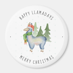 Christmas Llama Magnet