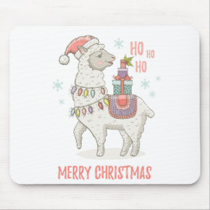 Christmas Llama Mouse Mat