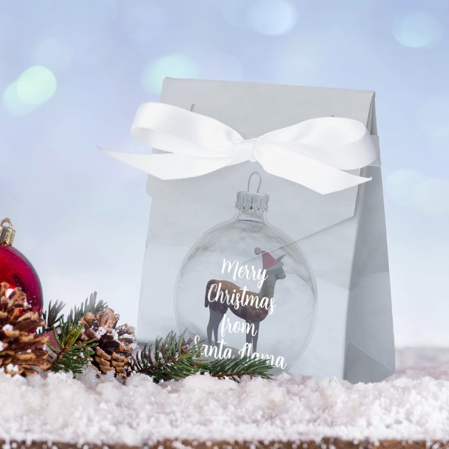 Christmas Llama Ornament Party Gift Favor Boxes (Love llamas? Have favors to share? These are the favor boxes just for you)