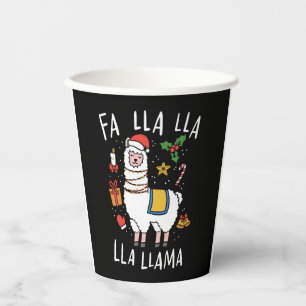 Christmas Llama Paper Cups