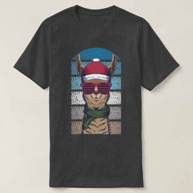 Christmas Llama T-Shirt (Design Front)