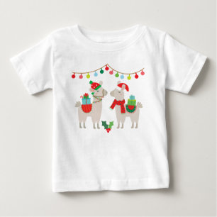 Christmas Llamas Baby T-Shirt