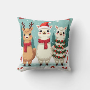 Christmas Llamas Parade Cushion
