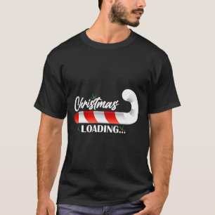 Christmas Loading Fir Tree Candy Cane T-Shirt