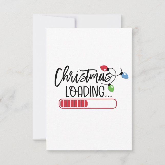 Christmas Loading Xmas Lights  Thank You Card (Front)