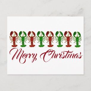 Christmas Lobsters Postcard