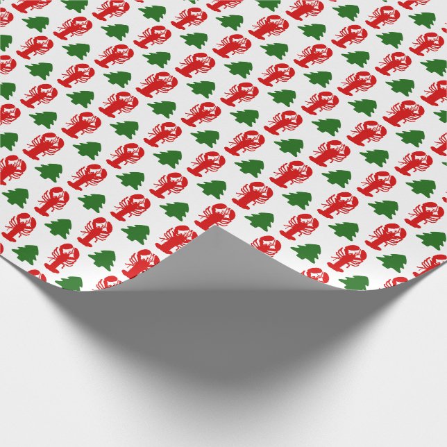 Christmas Lobsters Wrapping Paper (Corner)