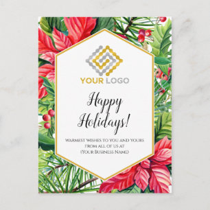 Christmas Logo Business Postcard