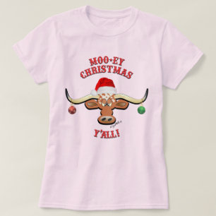 Christmas Longhorn Steer T-Shirt