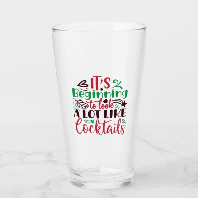 Christmas look like cocktails glass (Front)