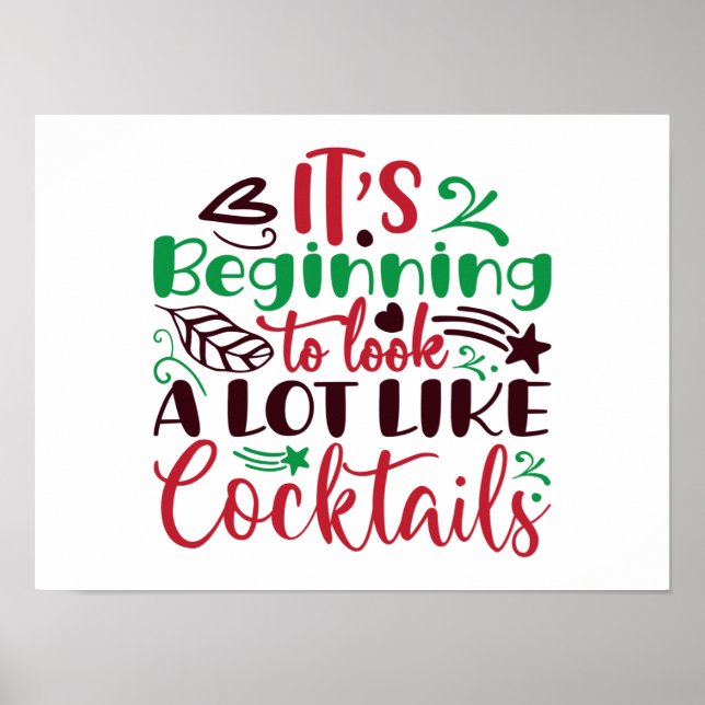 Christmas look like cocktails poster (Front)