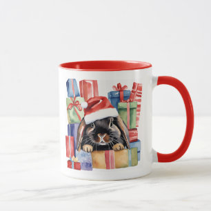 Christmas Lop Bunny Rabbit Mug