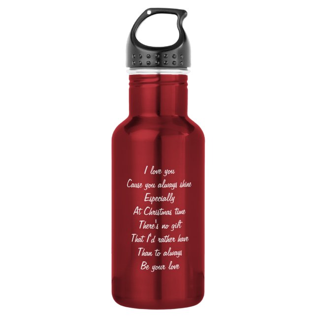 Christmas love 532 ml water bottle (Front)