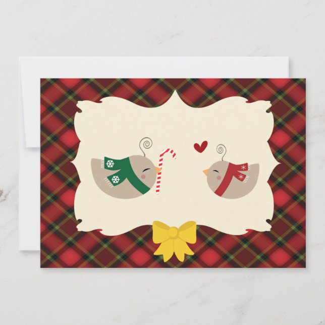 Christmas Love Birds Holiday Card (Front)