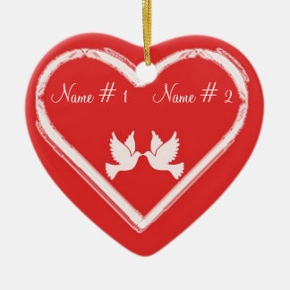 Christmas love ceramic tree decoration