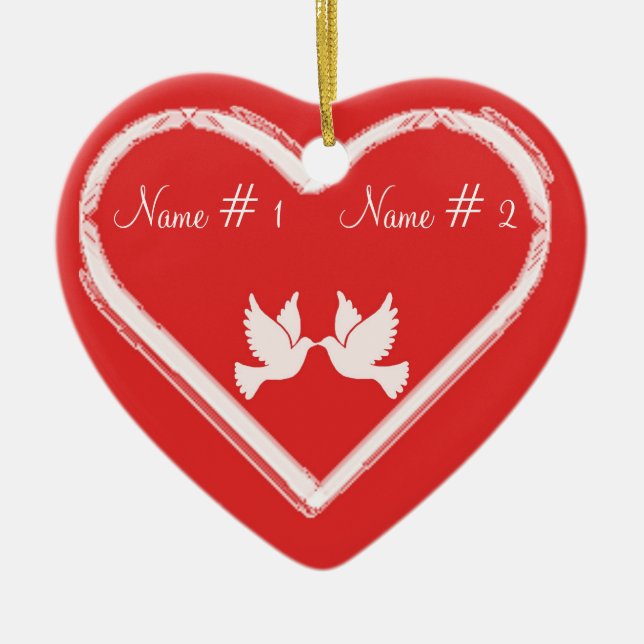 Christmas love ceramic tree decoration (Front)