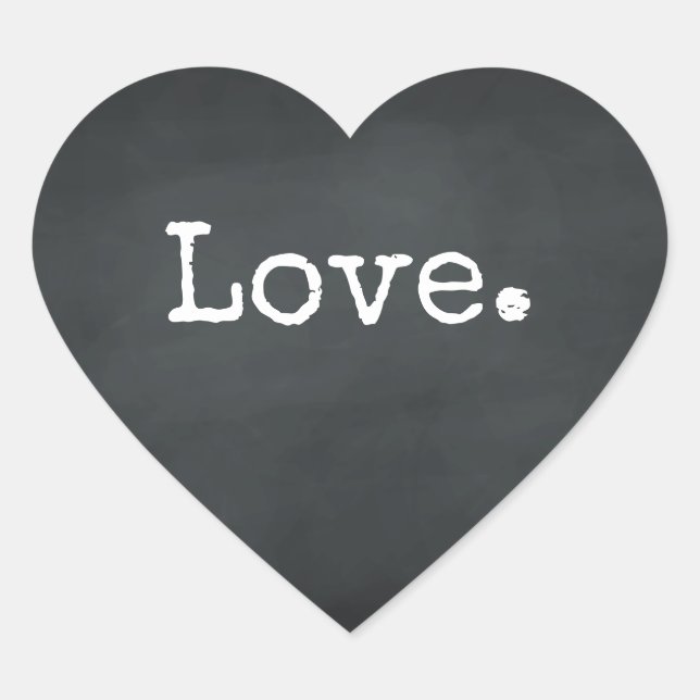 Christmas Love Chalkboard Heart Sticker (Front)