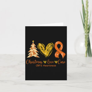 Christmas Love Cure Orange Ribbon Crps Awareness X Card