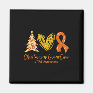 Christmas Love Cure Orange Ribbon Crps Awareness X Magnet