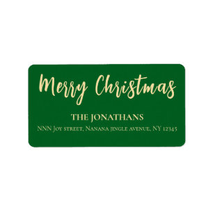 Christmas Love Custom Elegant Return Address Label