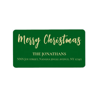 Christmas Love Custom Elegant Return Address Label