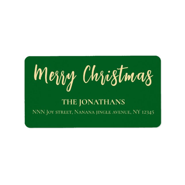 Christmas Love Custom Elegant Return Address Label (Front)