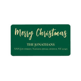 Christmas Love Custom Elegant Return Address Label