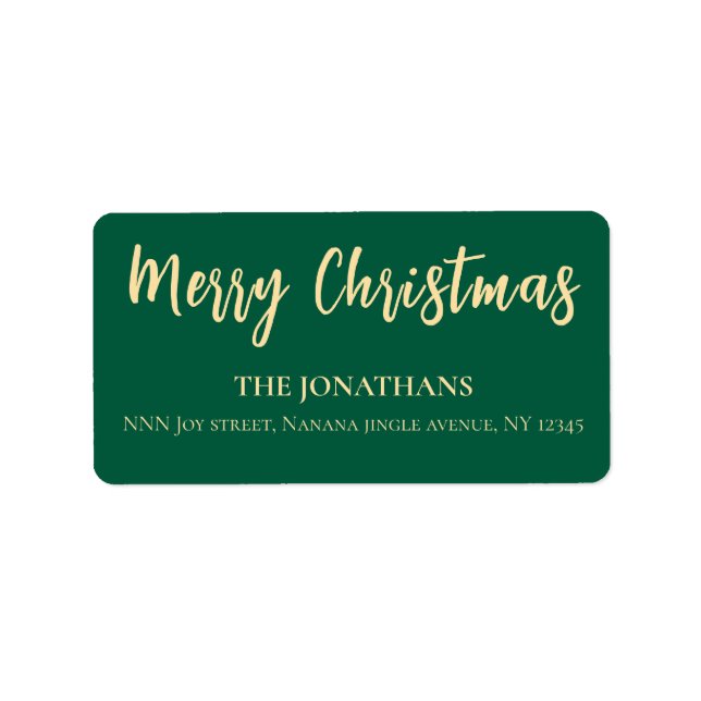 Christmas Love Custom Elegant Return Address Label (Front)
