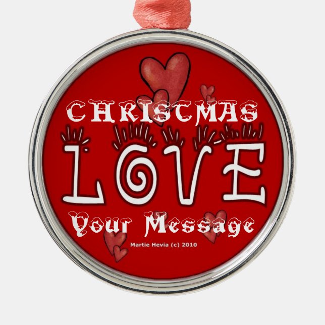 Christmas Love - Customise - Ornament (Front)