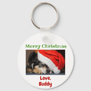 Christmas Love Dog Cat Dad Mum Custom Pet Photo Key Ring