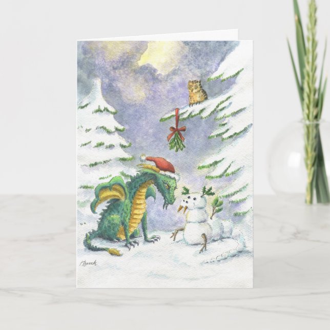 Christmas Love Dragon card (Front)