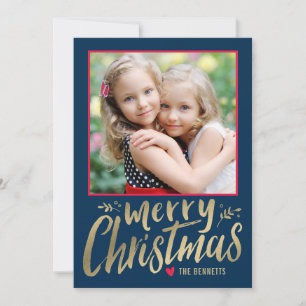 Christmas Love EDITABLE COLOR Holiday Photo Card