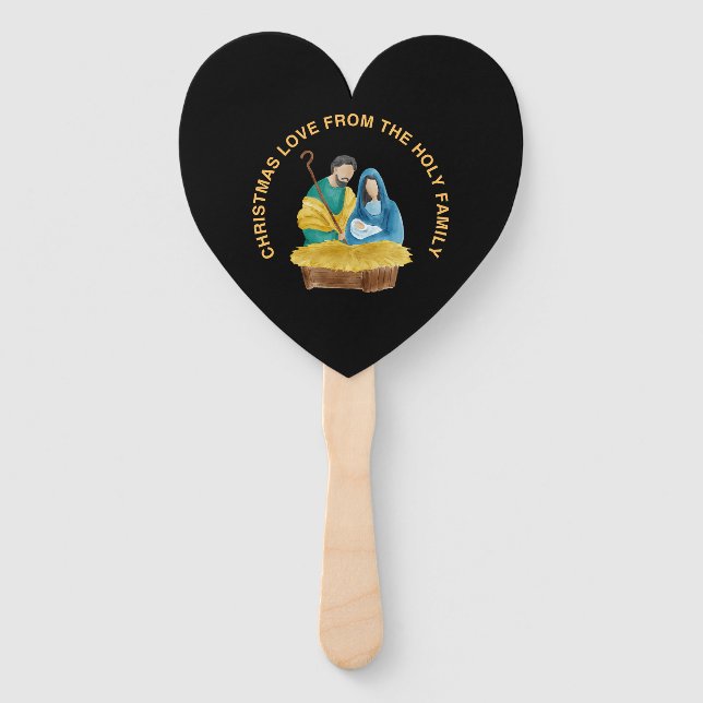 CHRISTMAS LOVE FROM THE HOLY FAMILY HAND FAN (Front)