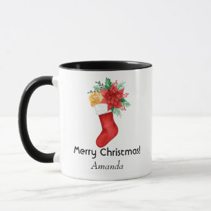 Christmas love frosted glass mug