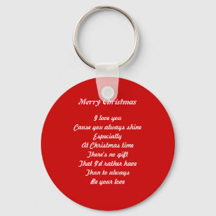 Christmas love key ring