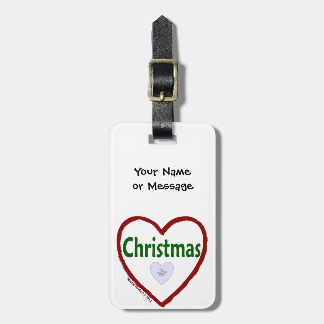 Christmas Love Luggage Tag (Front Vertical)
