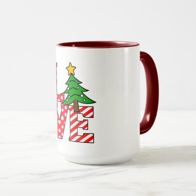 Christmas Love Mug  Warm Heart, Hot Cocoa (Front Right)
