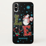 Christmas Love Nurse Cute Medical Snowman Name iPhone X Case<br><div class="desc">This modern design features the text "Love" in modern fun typography accented with a snowman nurse,  stethoscope,  snowflakes,  holly and candy canes. Personalised with your name by editing the text in the text box provided #nurse #nurselife #doctor #medical #health #christmas #iphone #iphonecases #cases #electronics</div>