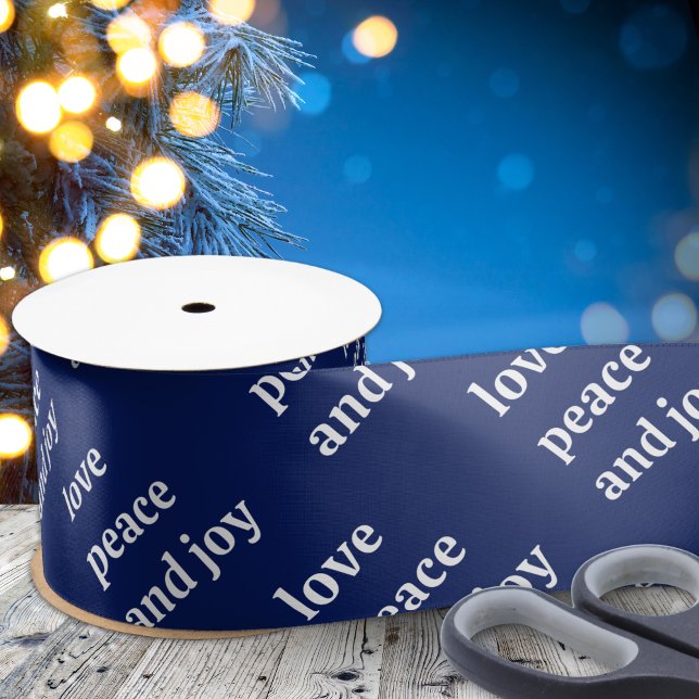 Christmas Love Peace Joy Holiday  Satin Ribbon (Creator Uploaded)