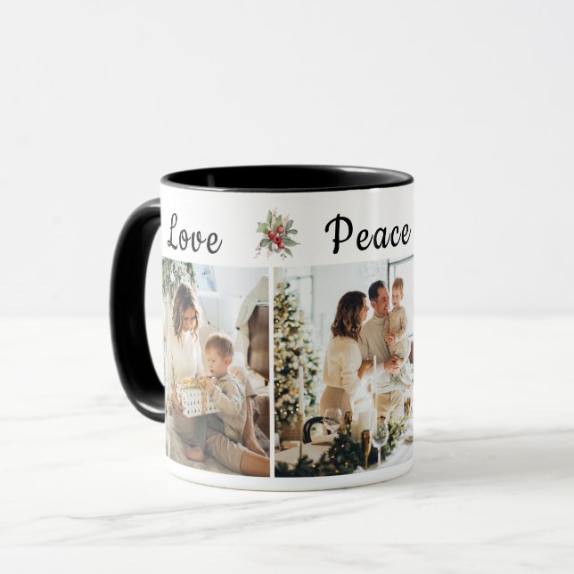 Christmas Love Peace Joy Three Photograph  Mug (Front Left)