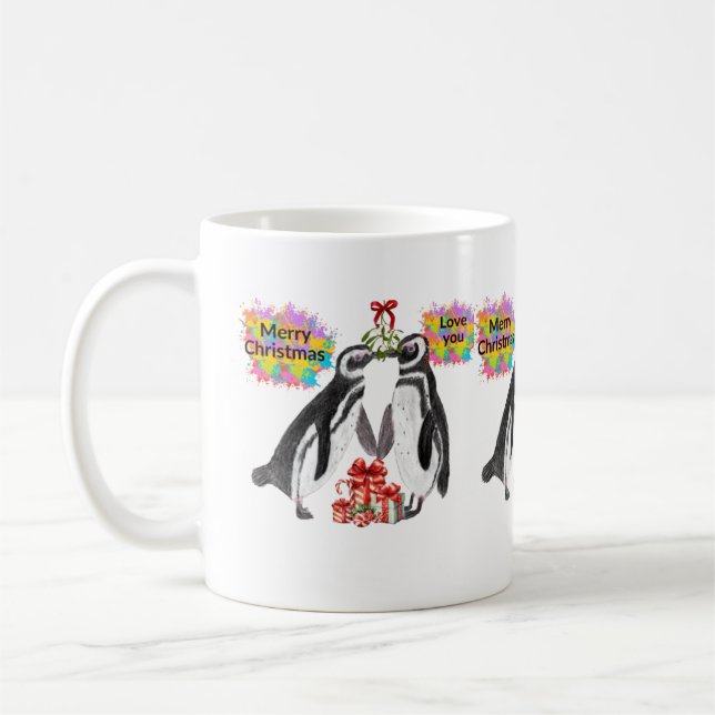  Christmas Love Penguin  Coffee Mug (Left)