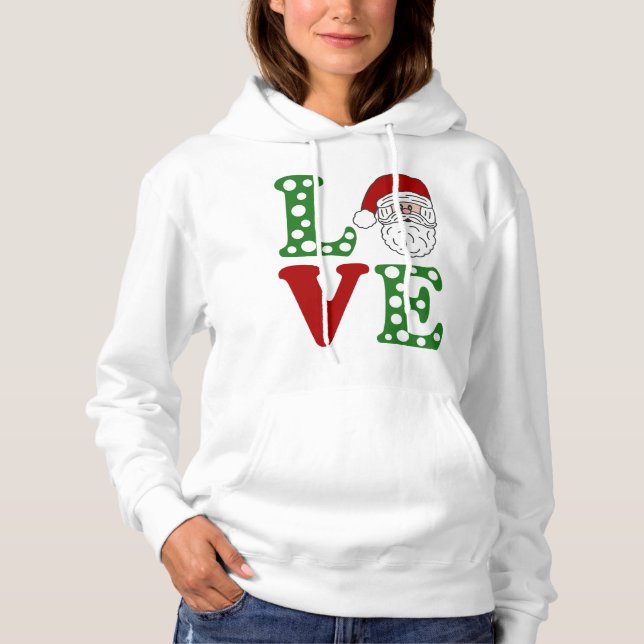 Christmas Love Santa Swearshirt Hoodie (Front)