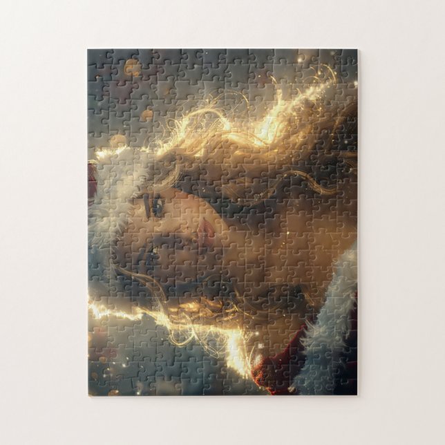 CHRISTMAS LOVE with beautiful Santa Angel  Jigsaw Puzzle (Vertical)