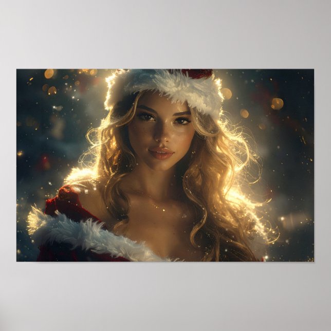CHRISTMAS LOVE with beautiful Santa Angel  Poster (Front)